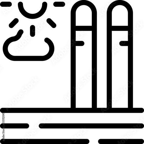 Summer port icon outline vector. Sport sea. Adventure travel