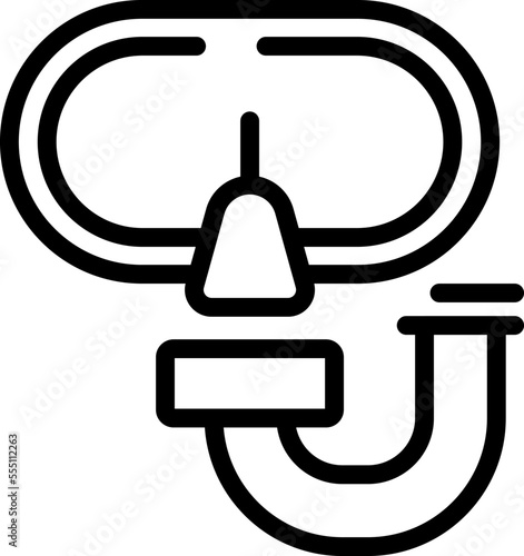 Diving mask icon outline vector. Summer vacation. Water ski