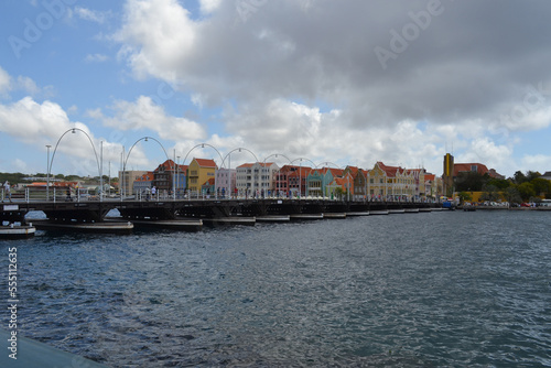 the city of willemstad with its colorful houses and buildings is the capital of the island of curacao in the dutch caribbean