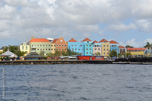 the city of willemstad with its colorful houses and buildings is the capital of the island of curacao in the dutch caribbean