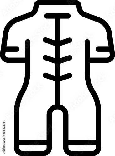 Water ski cloth icon outline vector. Sea vacation. Surfer boat