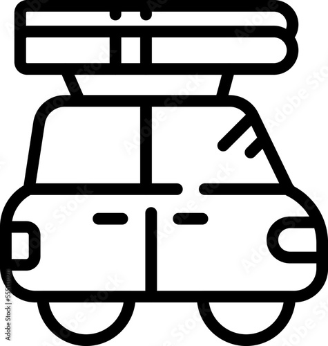 Surfer bus icon outline vector. Water ski. Beach sport