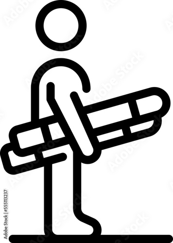 Sea ski equipment icon outline vector. Beach holiday. Summer skiing