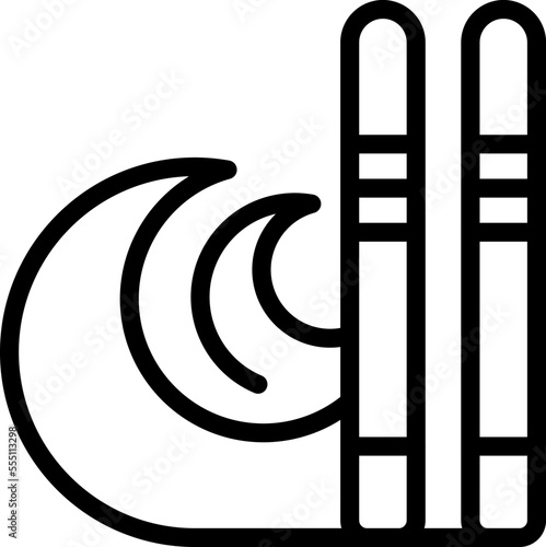 Water ski icon outline vector. Leisure beach. Sport summer