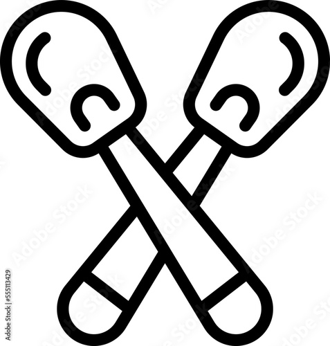 Paddle icon outline vector. Kite board. Sport extreme
