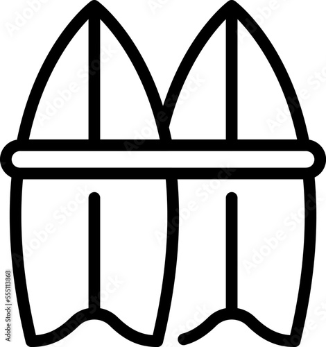 Kitesurfing board icon outline vector. Extreme speed. Water sport