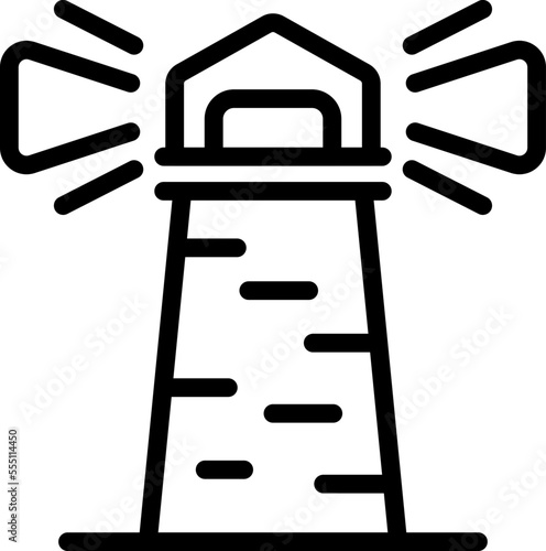 Lighthouse icon outline vector. Extreme summer. Kite board