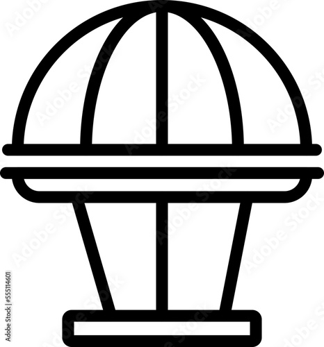 Sport parachute icon outline vector. Water wind. Active dynamic