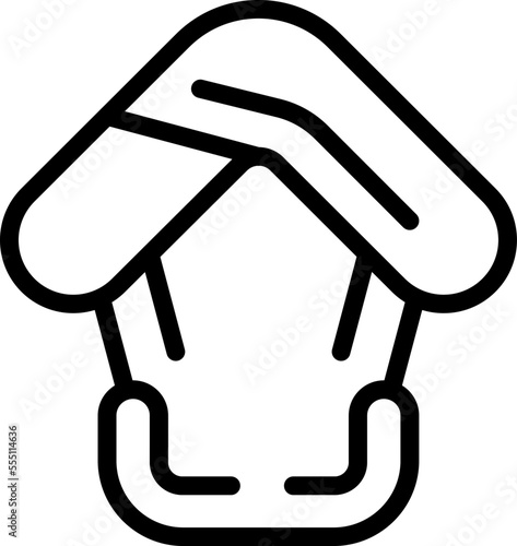 Wind surfer icon outline vector. Kite board. Sport man