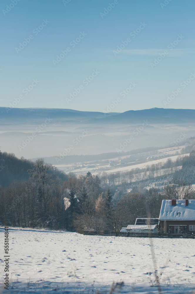 landscapes in winter time, poland landscape, Śnieżka, Karkonosze, wintertime,  winter photos, 
walk in winter