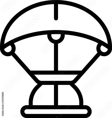 Kitesurfing icon outline vector. Kite board. Wind sport