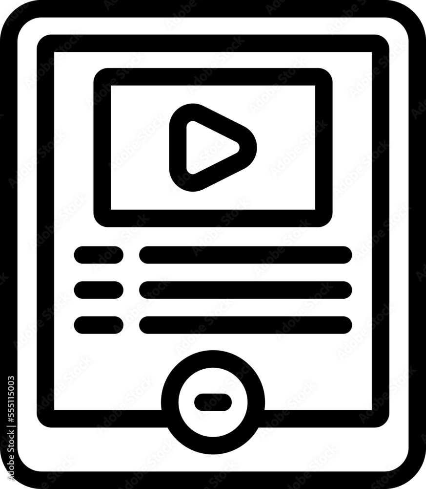 Video course icon outline vector. Training seminar. Learn school Video course icon outline vector. Training seminar. Learn school