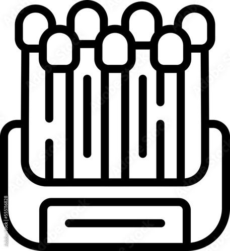 Cotton swab box icon outline vector. Ear plastic stick. White cotton