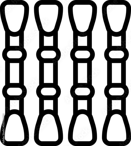 Modern cotton swab icon outline vector. Wood sterile. Makeup cotton