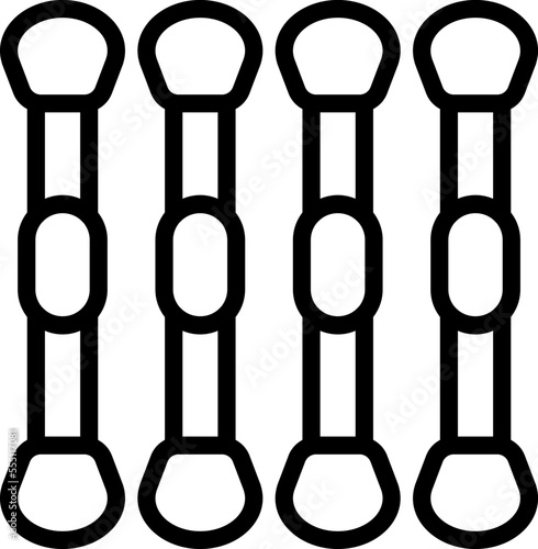 Plastic swab icon outline vector. Cotton ear. Care bud