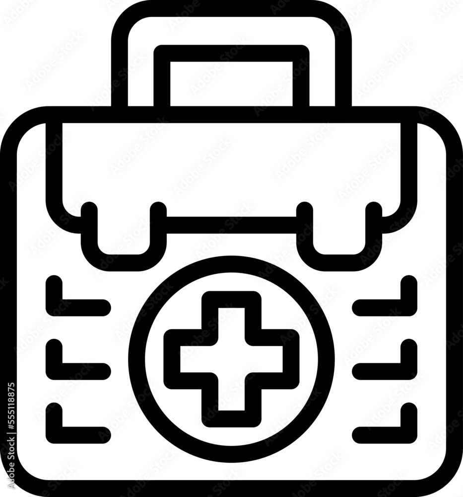 Soccer first aid kit icon outline vector. Sport game. Goal action Soccer first aid kit icon outline vector. Sport game. Goal action