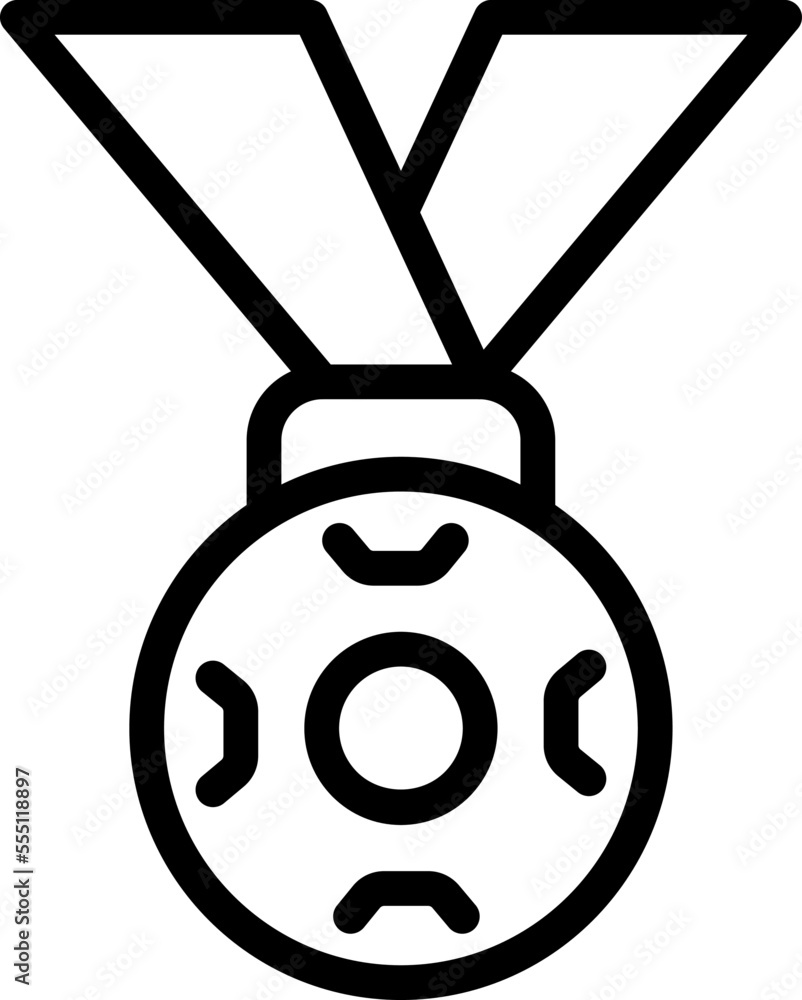Soccer medal icon outline vector. Sport camp. Action goal Soccer medal icon outline vector. Sport camp. Action goal