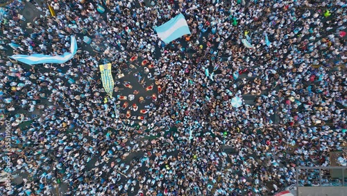 Argentina Winner Soccer World Champion Fans Celebration