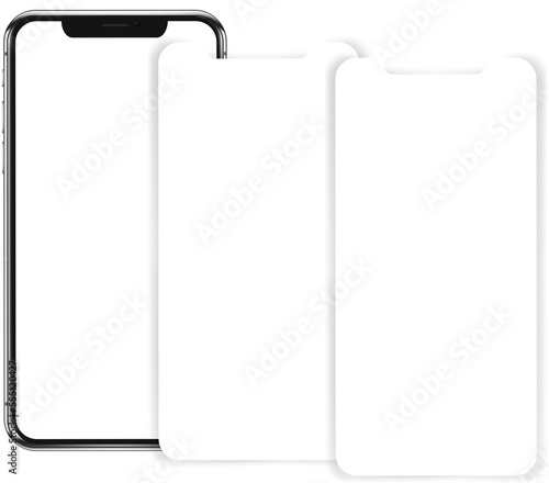 Smartphone mock up template isolated png
