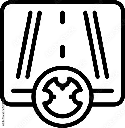 Driver console icon outline vector. Online play. Pc digital