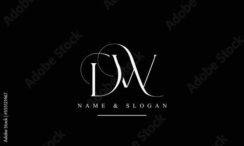 WD, DW, W, D abstract letters logo monogram photo