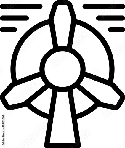 Wind turbine icon outline vector. Smart data. Food app
