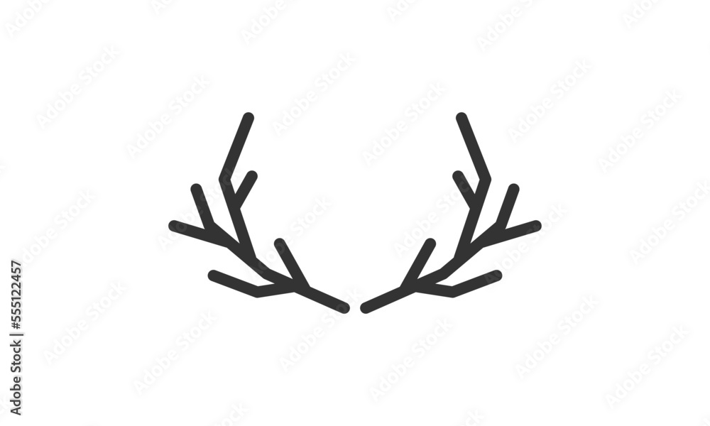 Obraz premium Deer Antlers Logo inspiration. Deer Antlers Logo Template Illustration Design.