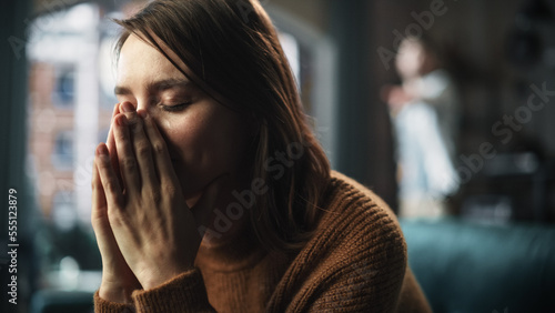 Fotografija Portrait of Sad Crying Woman being Harrased and Bullied by Her Partner