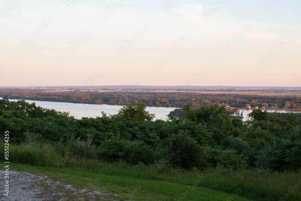 Photos of the Missouri river from the top of a lift