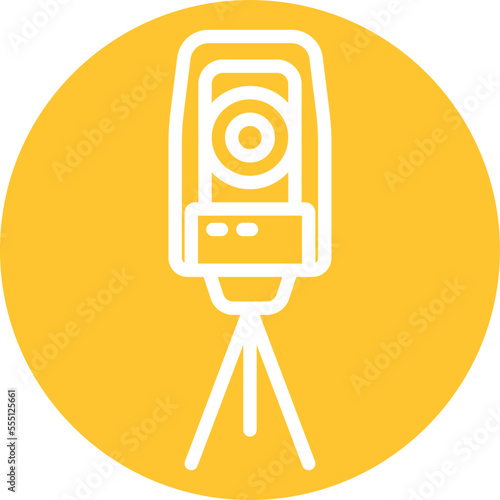 Theodolite Vector Icon
