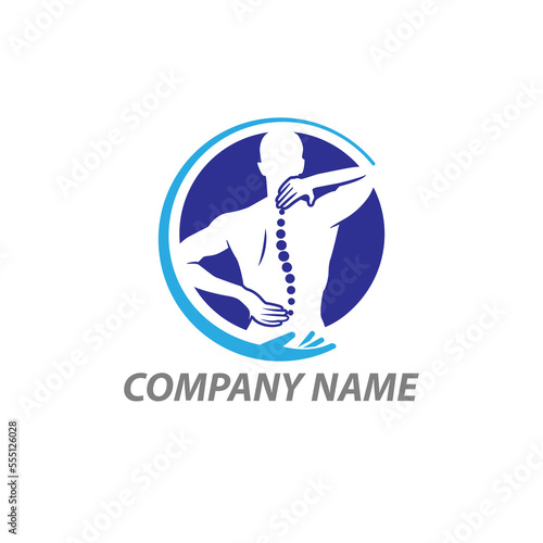 Spine pain in sacral and cervical region, human holding his back in area pain.