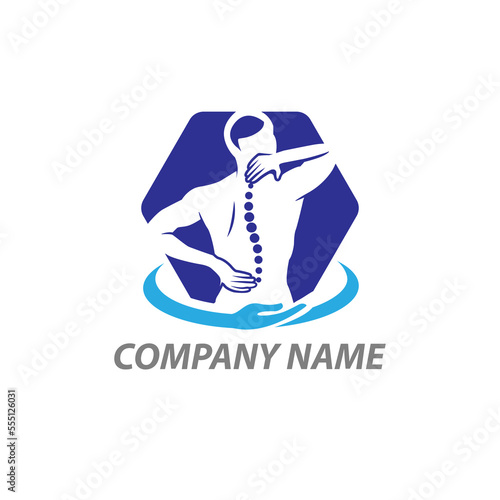 Spine pain in sacral and cervical region, human holding his back in area pain.