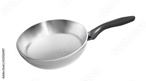 Realistic frying pan. Png.