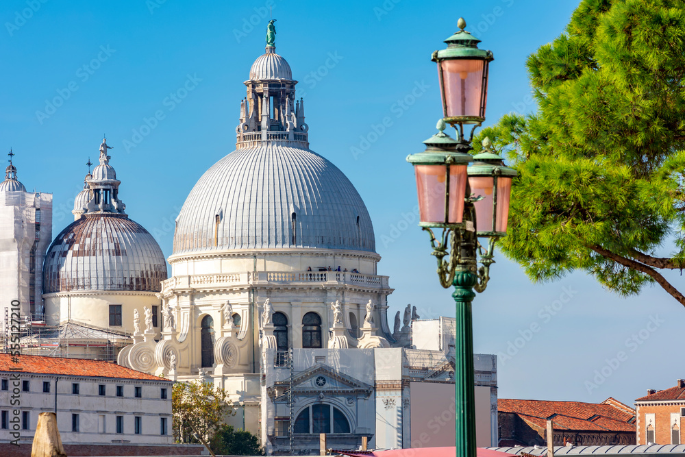 Dome of Santa Maria della Salute church in Venice, Italy