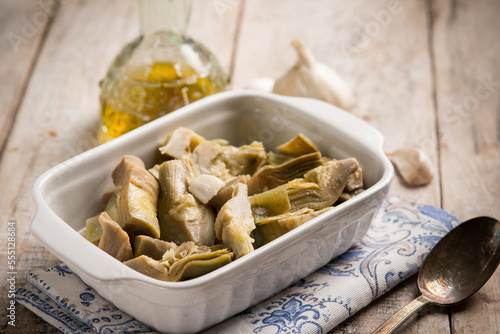 Foto sauteed artichoke traditional italian recipe