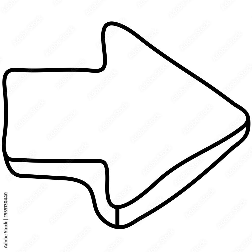 Fototapeta premium right arrow line icon