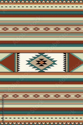 Wallpaper Mural Ethnic South Western seamless pattern. Native Indian ornament. Mexican blanket decor style. Vector. Torontodigital.ca