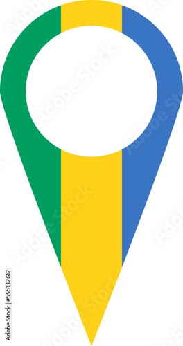 Gabon Flag Location Symbol