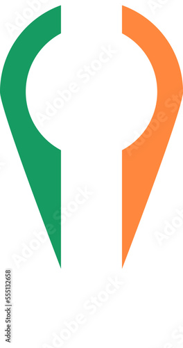 Ireland Flag Location Symbol