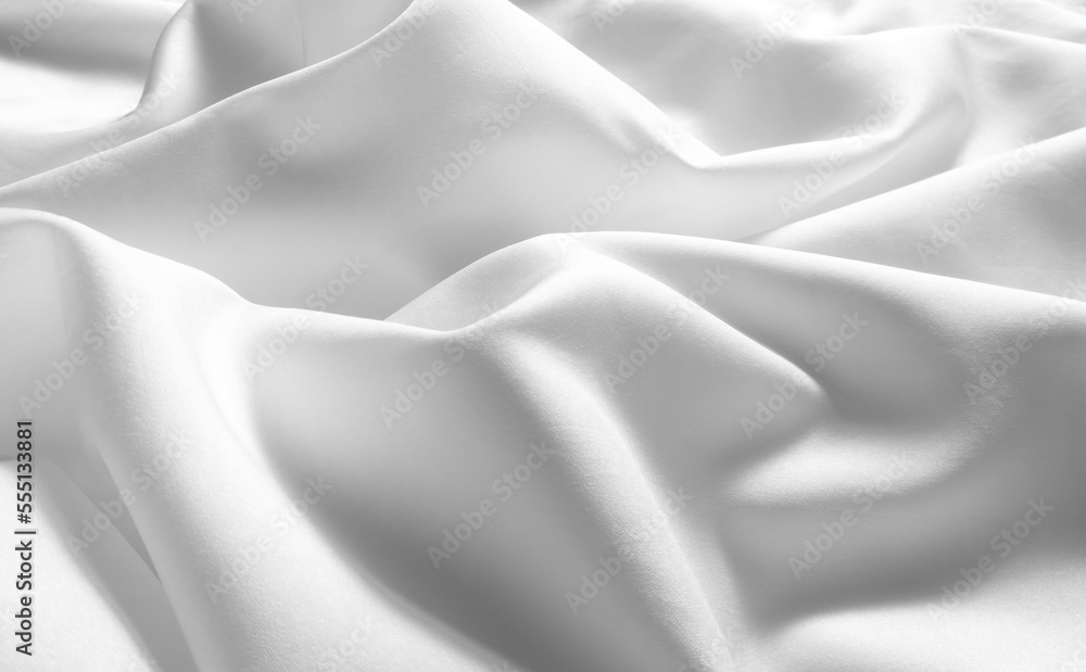 Obraz premium Curtain white wave and soft shadow. abstract backround on isolated.