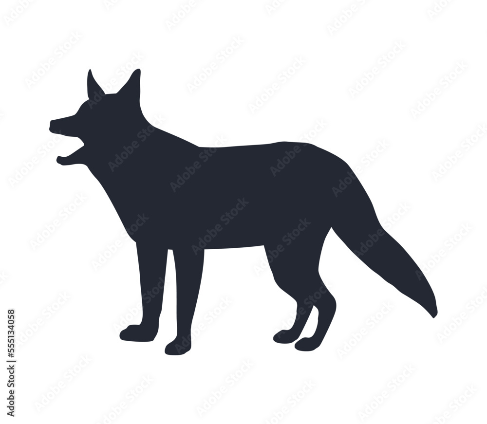 fox animal black silhouette