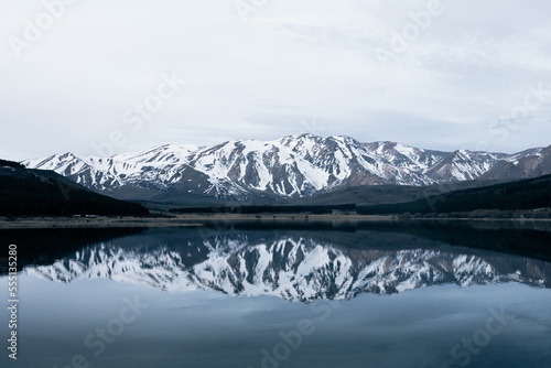 Wallpaper Mural Snowy mountains near clear lake Torontodigital.ca