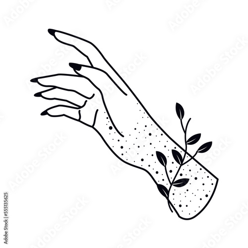 hand surreal astrology style
