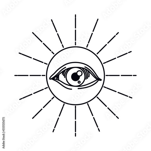 esoteric sun with eye