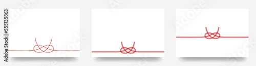 水引デザイン あわじむすび三種類セットの　ポストカードサイズのベクターメッセージカード/背景/壁紙