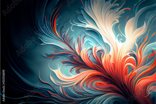 Abstract flowing background with vibrant energy © FrankBoston