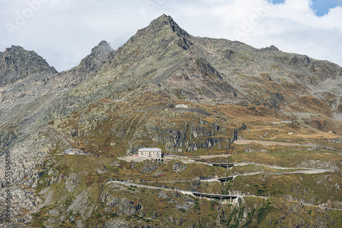 Belvedere beim Rhonegletscher am Furkapass, Obergoms, Kanton Wallis, Schweiz photo