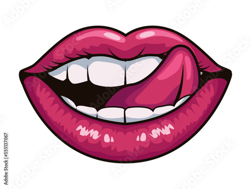 Wallpaper Mural sexy mouth pop art style Torontodigital.ca