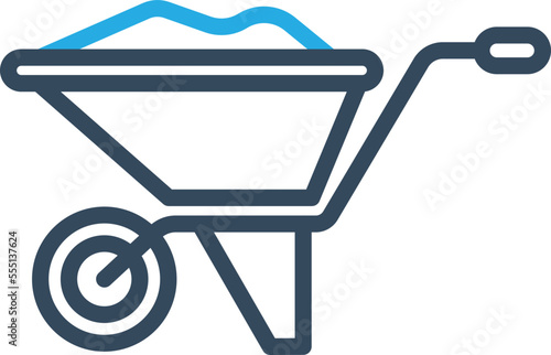 Wheelbarrow Vector Icon
