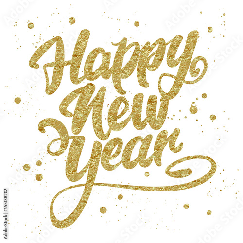 Happy new year lettering